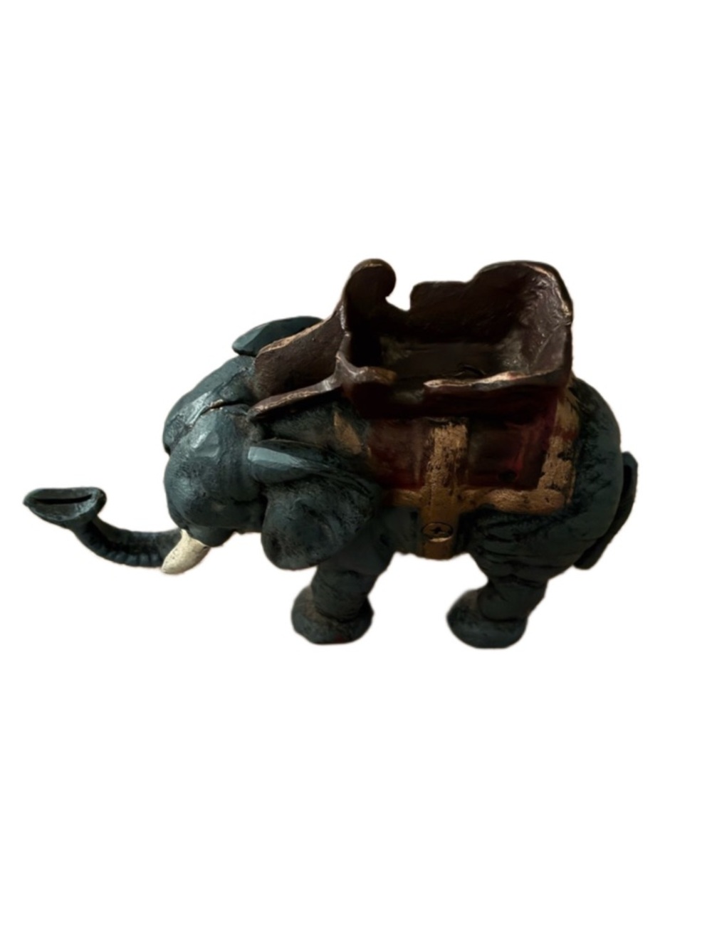 Decorative Cast Iron Elephant Mechanical Bank - Picture 4 of 5